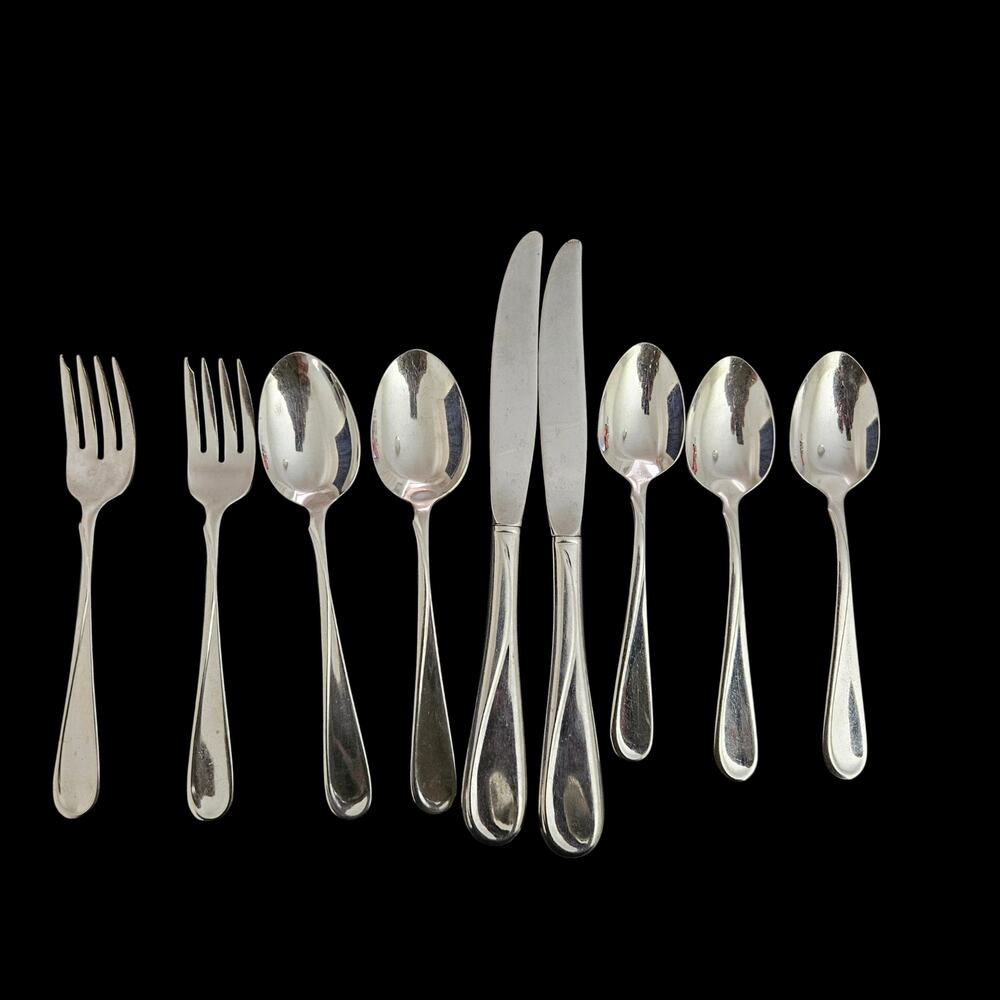 Oneida USA Stainless Flatware Lot 9 Pc 2 Knives 2 Forks 5 Spoons